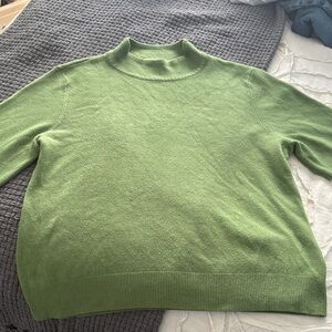 Laura Scott Olive Green Turtleneck Sweater